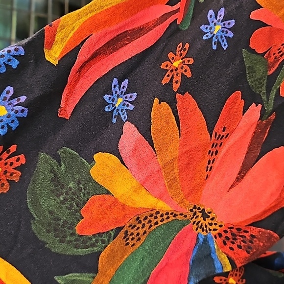 💕FARM RIO💕 Black Banana Sky Lenzing Ecovera Mini Dress XL - Picture 11 of 16